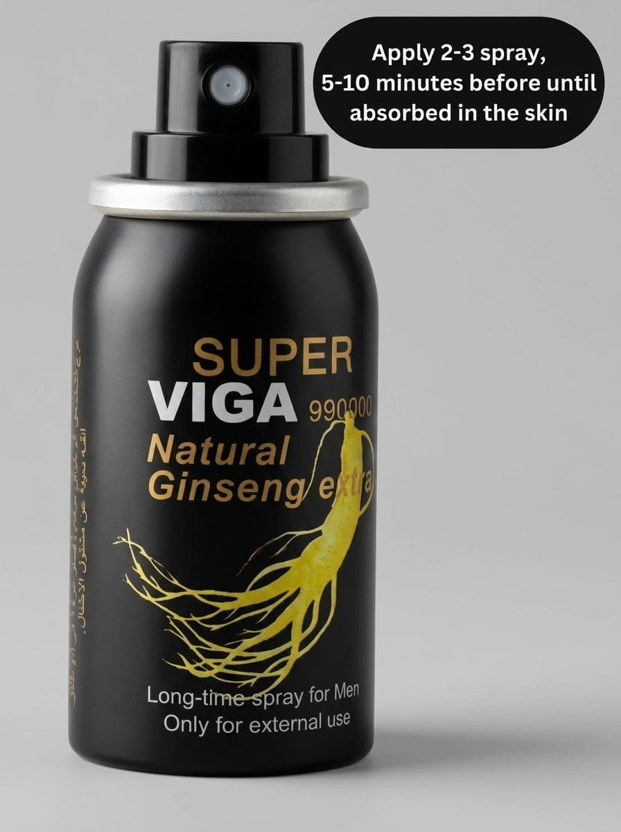 Super Viga 990000 Delay Spray - Ginseng with Vitamin EMen Delay Spraywww.viga.pk