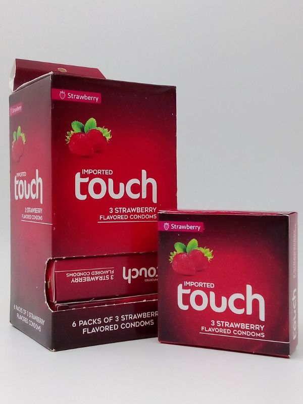 Touch Condoms Strawberry Flavored - 6 X 3 Pack of CondomsCondomswww.viga.pk