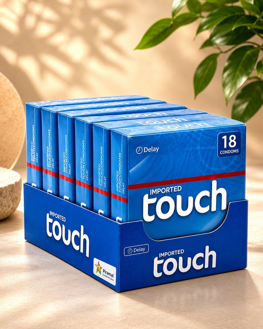 Touch Delay Condom – 18 Pack (6×3) | Long-Lasting Pleasure, Premium LatexCondomswww.viga.pk