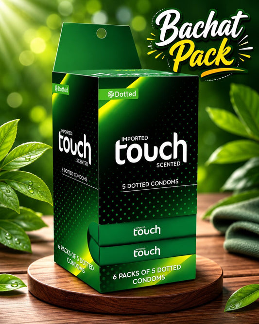 Touch Dotted Condoms – 30 Pack | Scented, Lubricated & Dotted for Extra PleasureCondomswww.viga.pk