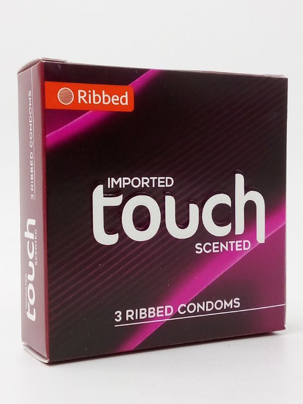 Touch Ribbed Condoms - 3 Ribbed Scented Condom – www.viga.pk