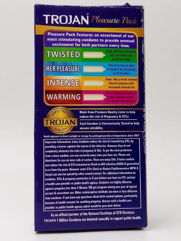 Trojan Condoms Pleasure Pack 12 Count - Deep Stimulating Ribbed CondomsCondomswww.viga.pk