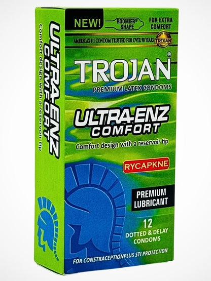 Trojan Condoms Ultra ENZ Comfort - 12 Premium Latex CondomsCondomswww.viga.pk
