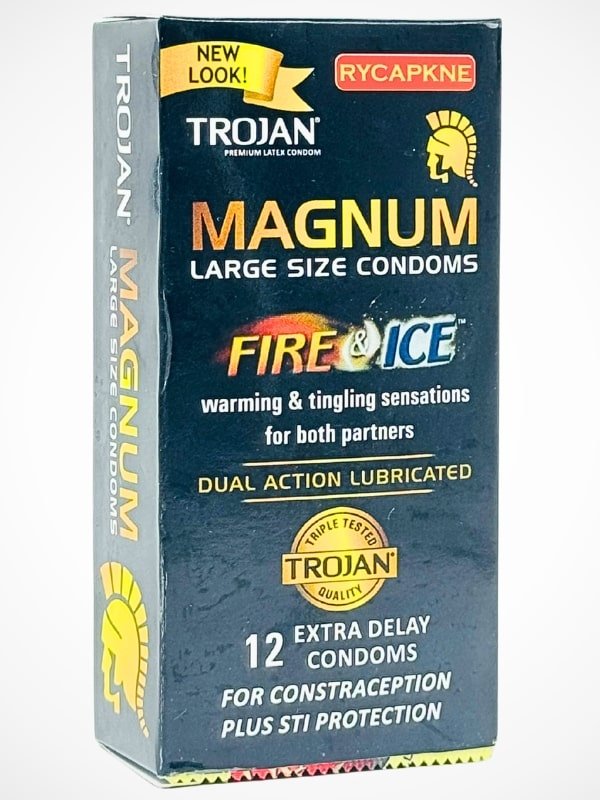 Trojan Magnum Large Size Condoms - 12 Dual Action Lubricated CondomsCondomswww.viga.pk