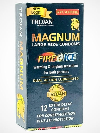 Trojan Magnum Large Size Condoms - 12 Dual Action Lubricated CondomsCondomswww.viga.pk