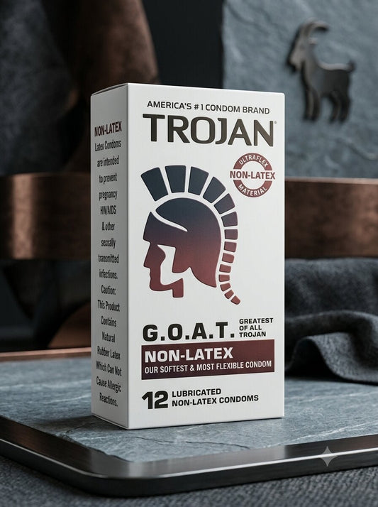 Trojan Non-Latex Condoms – 12 Pack | Ultra-Thin, Soft & Flexible for Maximum SensitivityCondomswww.viga.pk