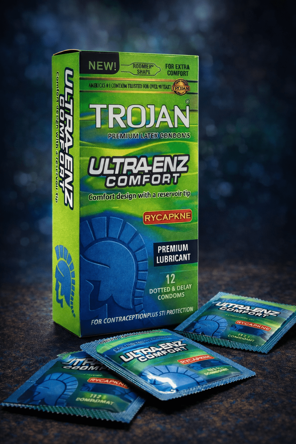 Trojan Ultra ENZ Condoms - 12 Premium Latex Comfort Condoms for MenCondomswww.viga.pk