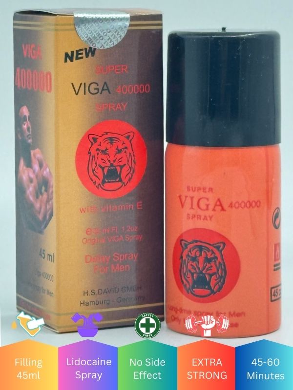 Viga 400000 Delay Spray (Brown) 45ML - Super Viga SprayMen Delay Spraywww.viga.pk