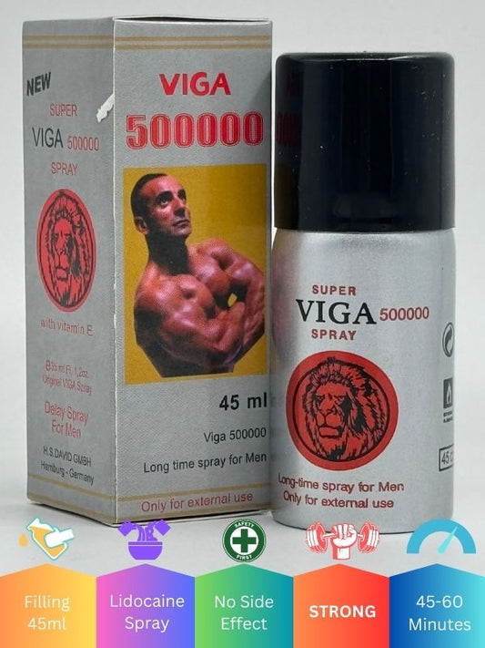 Viga 500000 Delay Spray 35ML (Silver) - Strong EffectMen Delay Spraywww.viga.pk