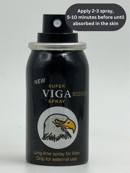 Viga 500000 Delay Spray (Black) - Long Time SprayMen Delay Spraywww.viga.pk