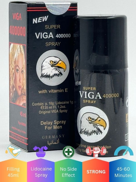 Viga Delay Spray For Men - Super Viga 400000 BLACKMen Delay Spraywww.viga.pk